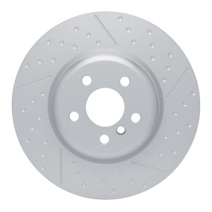 BMW 430I Brake Rotor (1) - Rear Right - R1 Concepts - GeoSPEC Coated Dimpled & Slotted - `20-`25